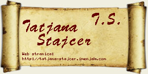 Tatjana Štajcer vizit kartica